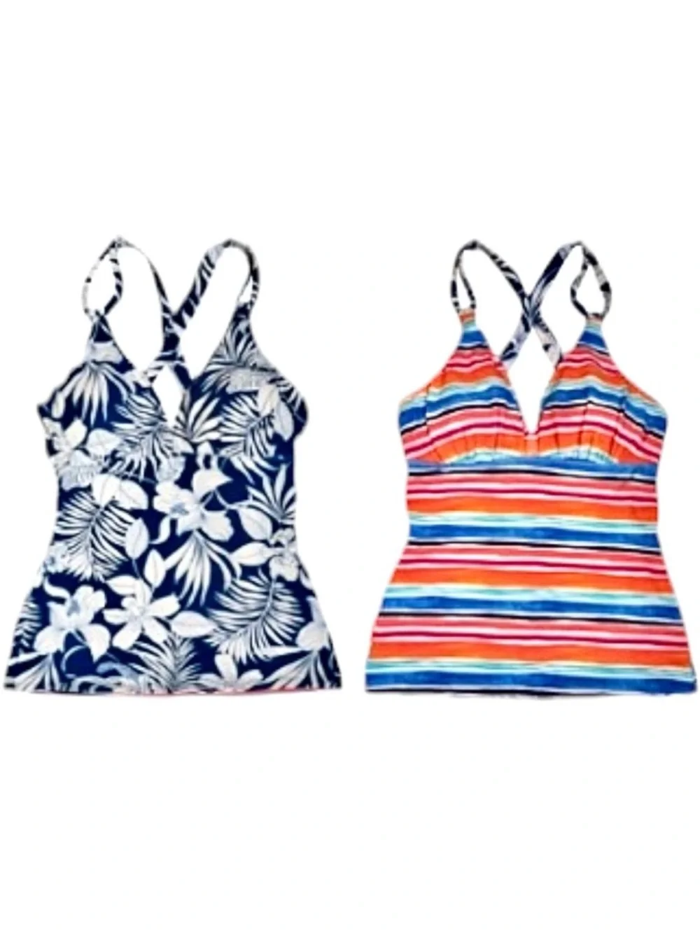 Tommy Bahama Island Cays Blooms Reversible Crossback Tankini Top
